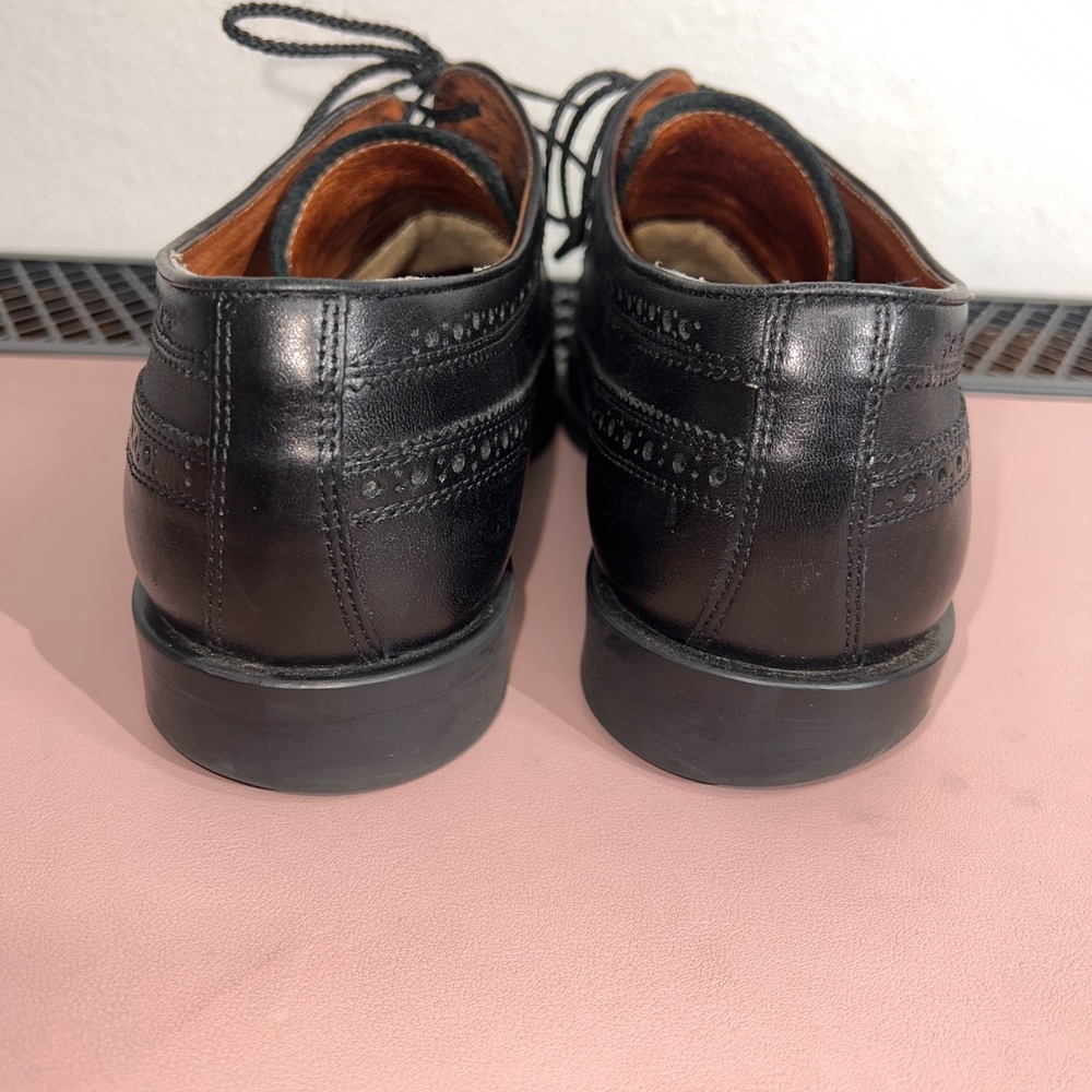 Stafford Executive Wingtip Black Leather Oxford Dress Shoes Men’s Size 11 M - Picture 3 of 9